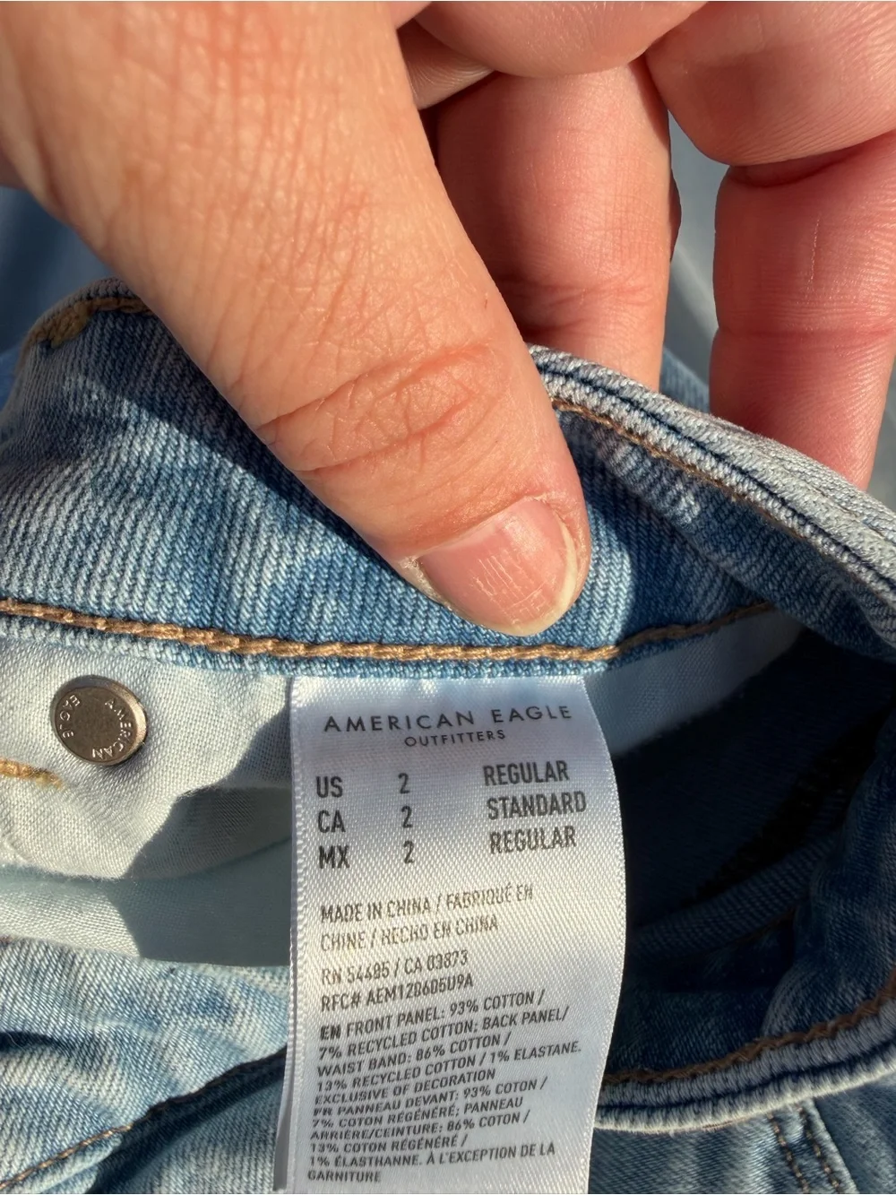 American Age Light Blue Straight-Leg Jeans